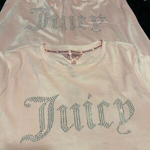 Juicy Couture Light Pink Kids Hoodie with Silver Accents